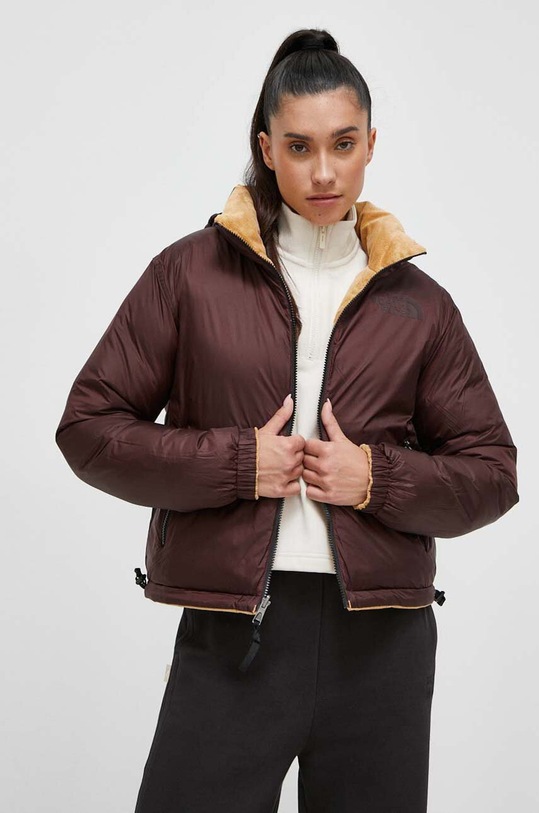 The North Face kurtka puchowa dwustronna żółty NF0A831JKOK1