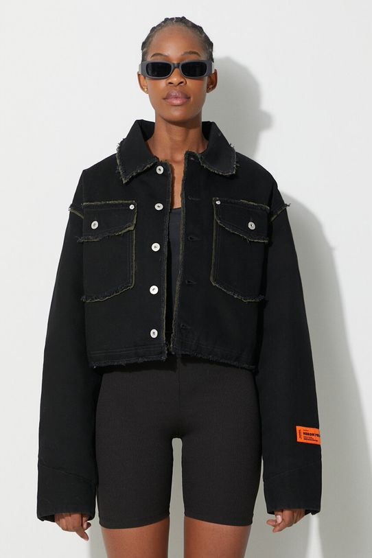 Heron Preston geacă din denim Rebuilt Denim Jacket