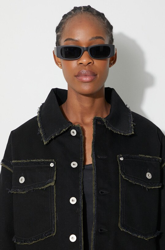 Heron Preston kurtka jeansowa Rebuilt Denim Jacket HWYE013F23DEN0011000 czarny