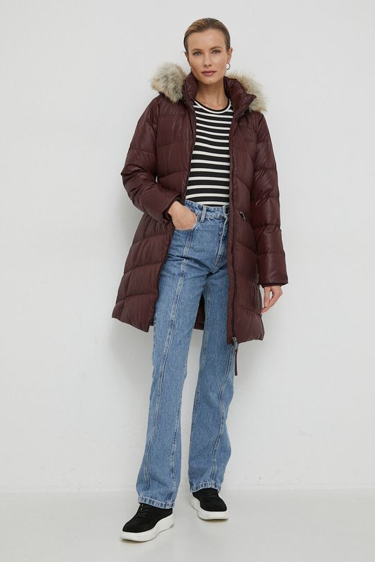 Páperová bunda Calvin Klein K20K207071 burgundské AW23