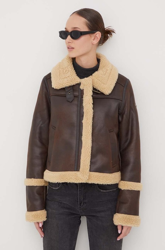 Superdry rövid kabát enyhén szigetelt barna W5011691A.04O