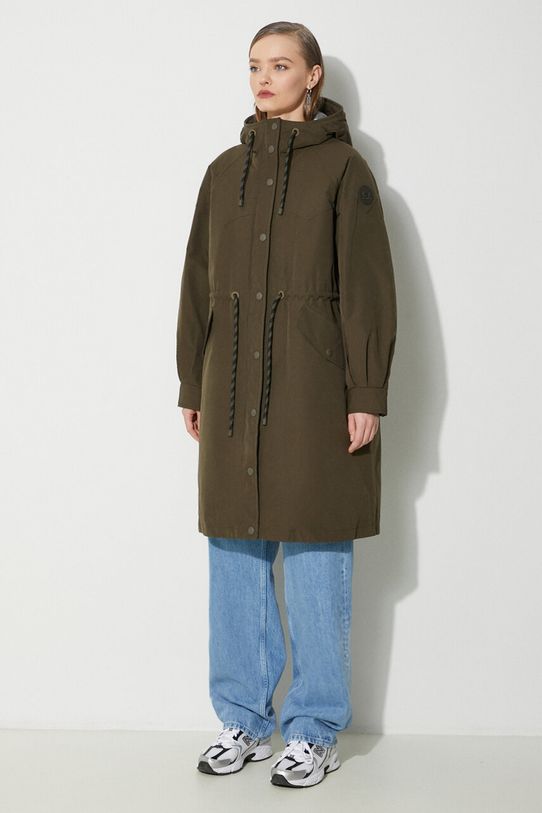 Яке Woolrich Check Lined Long Parka с изолация зелен CFWWOU0854FRUT3490