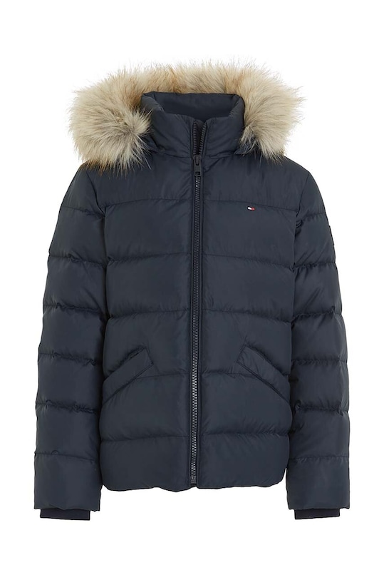 Dětská péřová bunda Tommy Hilfiger KG0KG07399.74.122.9BYX námořnická modř AW23