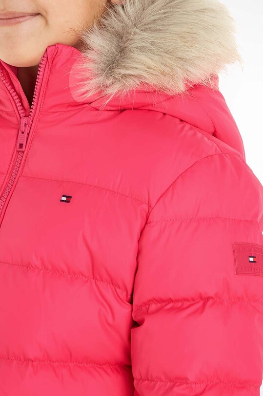 Дитяча пухова куртка Tommy Hilfiger KG0KG07399.128.176.9BYX рожевий
