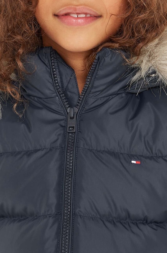 Dětská péřová bunda Tommy Hilfiger námořnická modř KG0KG07399.128.176.9BYX