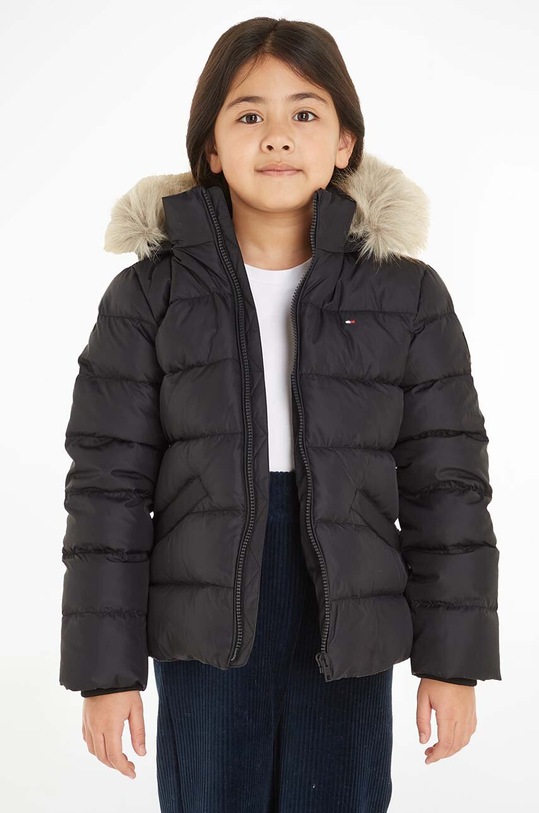 Detská páperová bunda Tommy Hilfiger zateplené čierna KG0KG07399.128.176.9BYX