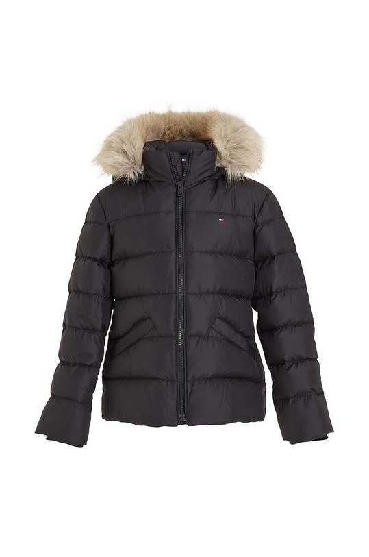 Detská páperová bunda Tommy Hilfiger KG0KG07399.128.176.9BYX čierna AW23