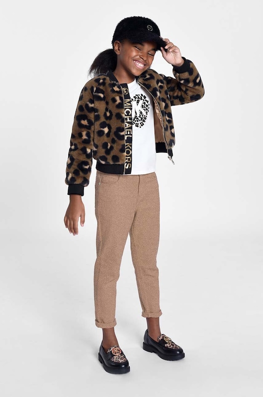 Michael Kors geaca bomber pentru copii cu captuseala verde R16139.114.150