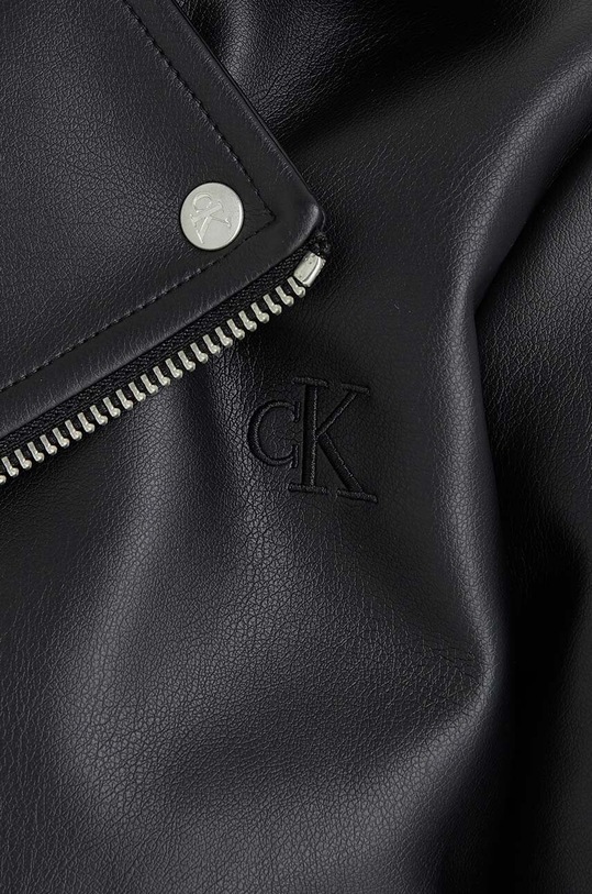 Calvin Klein Jeans gyerek bőrdzseki fekete IG0IG02052.9BYX