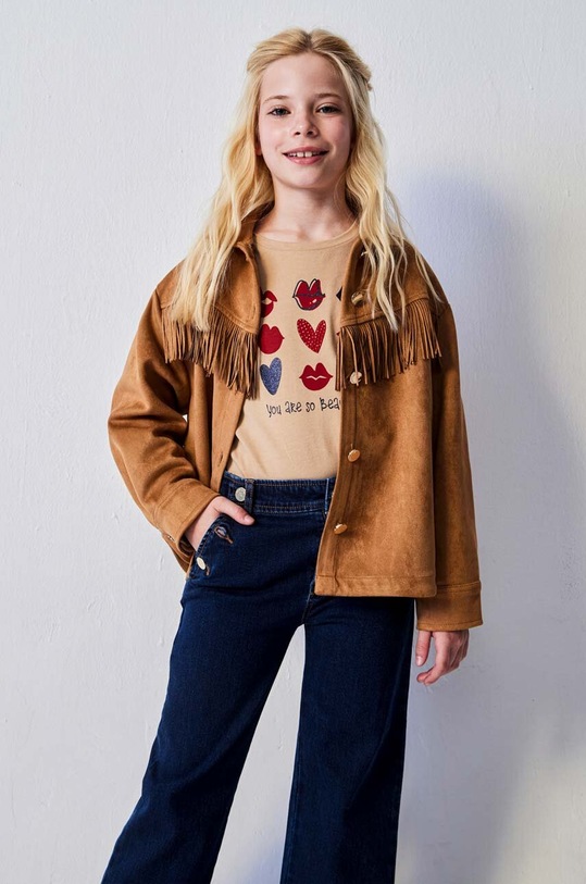 Dziewczynka Mayoral koszula dziecięca 7179.8E.Junior.9BYX beżowy