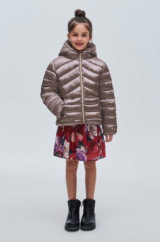DÍVKA Dětská bunda Mayoral 7413.8D.Junior.9BYX hnědá