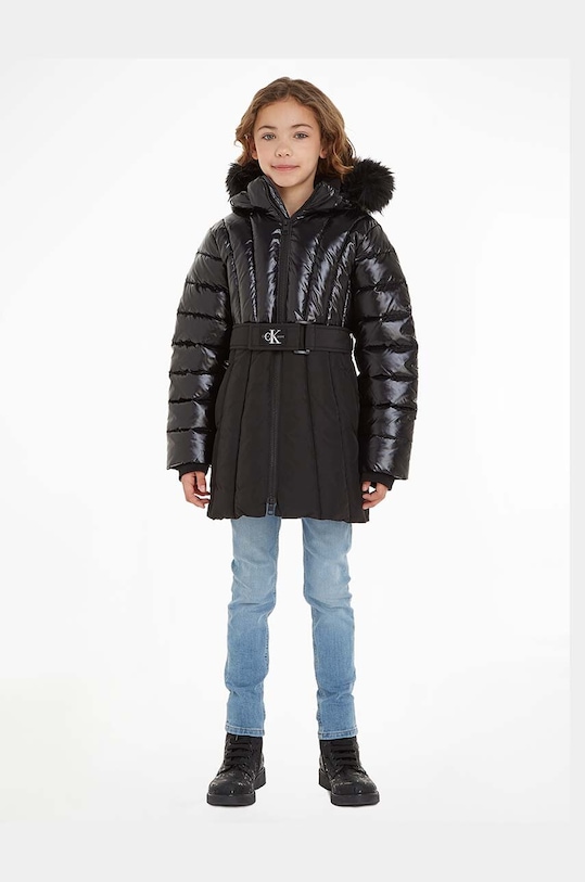 Dětská bunda Calvin Klein Jeans s podšívkou černá IG0IG02242.9BYX