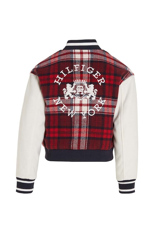 Fete Tommy Hilfiger geaca bomber pentru copii din amestec de lana KG0KG07543.128.176.9BYX rosu