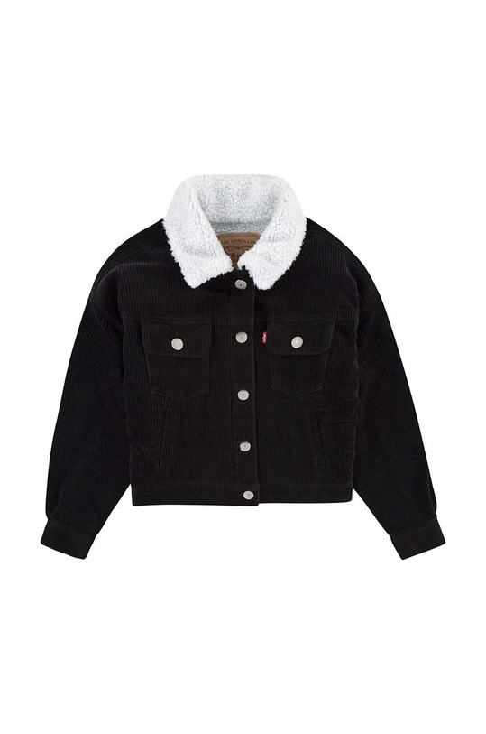 Levi's geacă din denim pentru copii cu captuseala negru 3EJ310