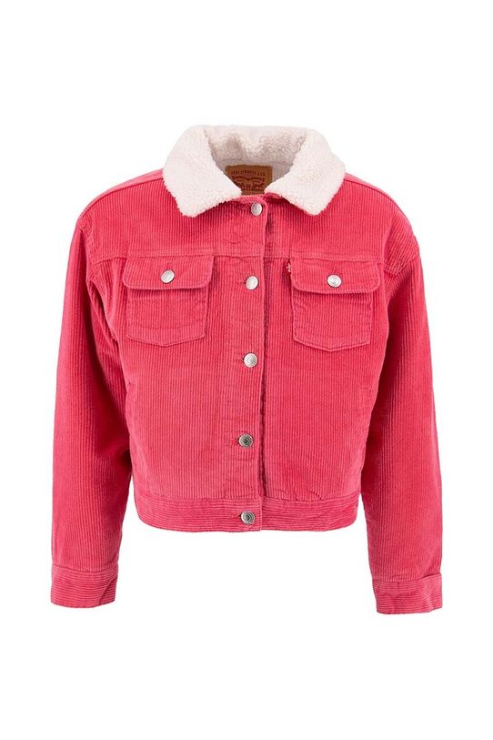 Dječja traper jakna Levi's 4EJ310 roza AW23