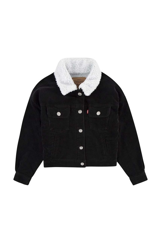 Levi's geacă din denim pentru copii cu captuseala negru 4EJ310