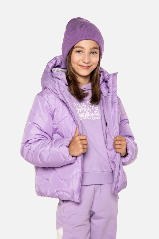 Dječja jakna Lemon Explore ZL3152701OJG OUTERWEAR JESIEŃ GIRL s kapuljačom ljubičasta ZL3152701OJG