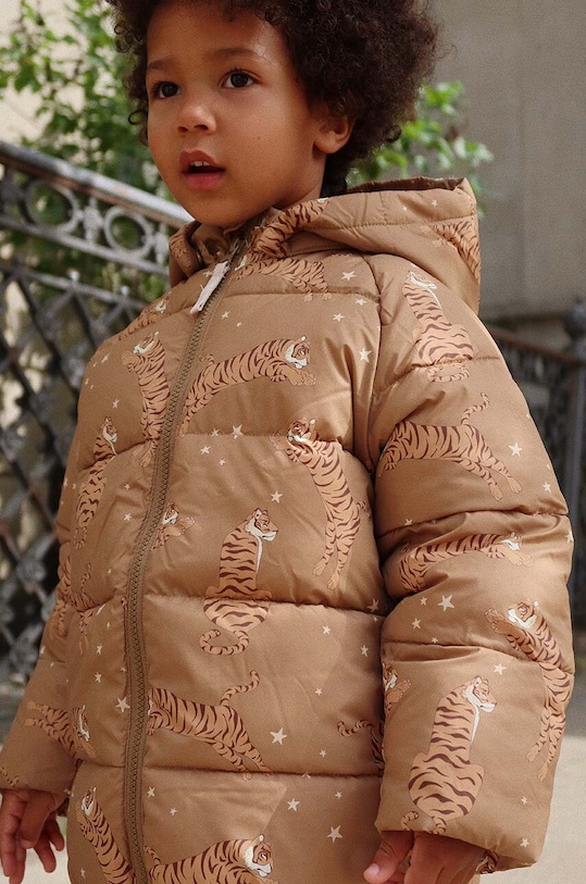 Dětská bunda Konges Sløjd s podšívkou hnědá KS5452