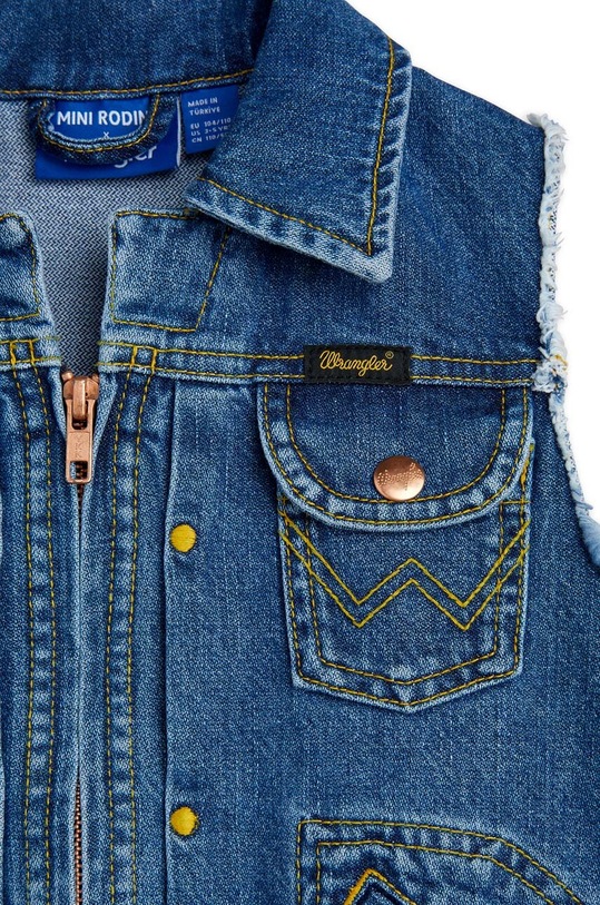 Mini Rodini bezrękawnik jeansowy dziecięcy Mini Rodini x Wrangler 2381010360