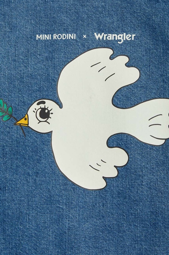 Detská rifľová bunda Mini Rodini Mini Rodini x Wrangler 2381010460 modrá