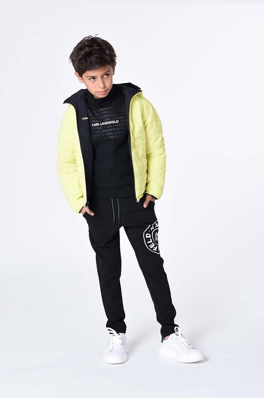 Karl Lagerfeld geaca reversibila pentru copii cu captuseala verde Z26105.162.174