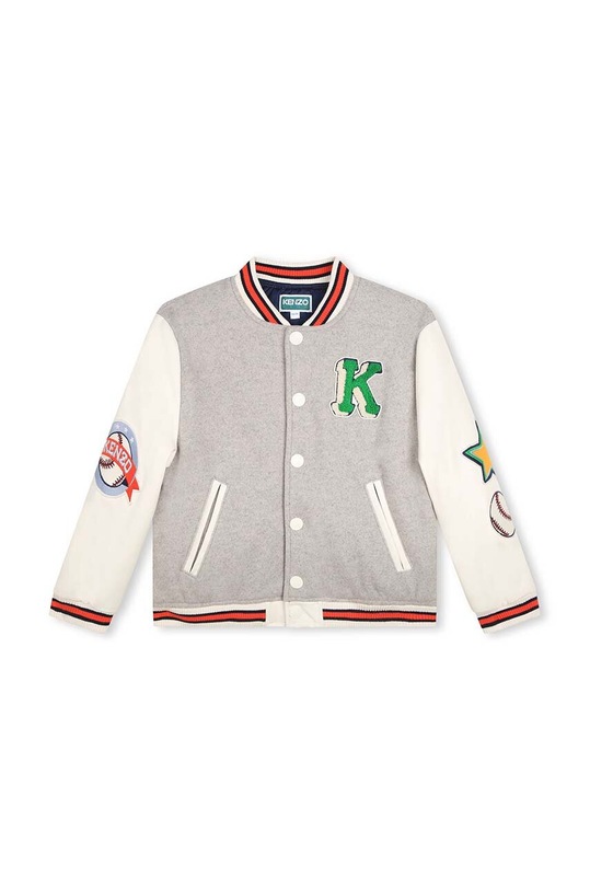 Kenzo Kids geaca bomber pentru copii necaptusit gri K26096