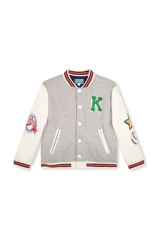 Kenzo Kids kurtka bomber dziecięca nieocieplane szary K26096