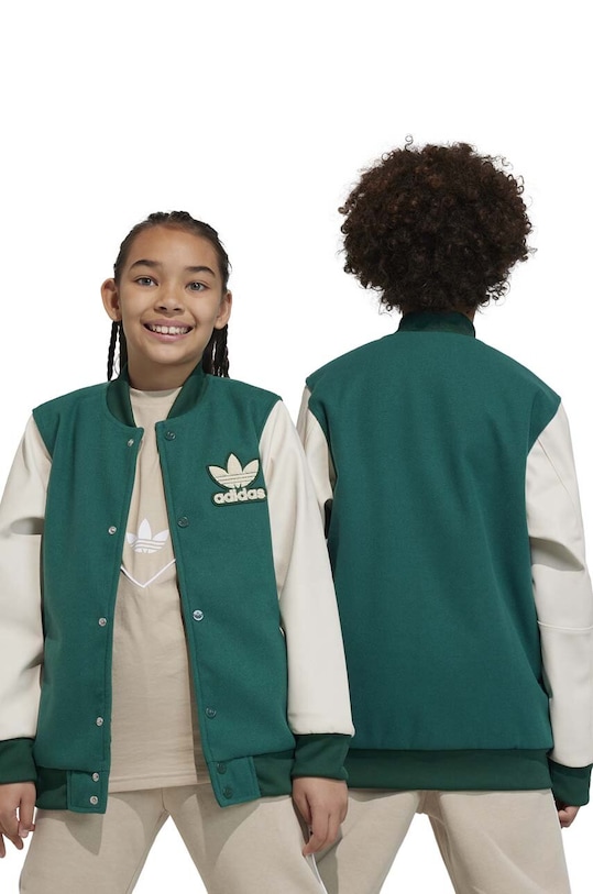 Detská bunda bomber adidas Originals IJ9776 zelená