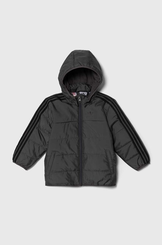 Дитяча куртка adidas Originals з капюшоном сірий IJ5460
