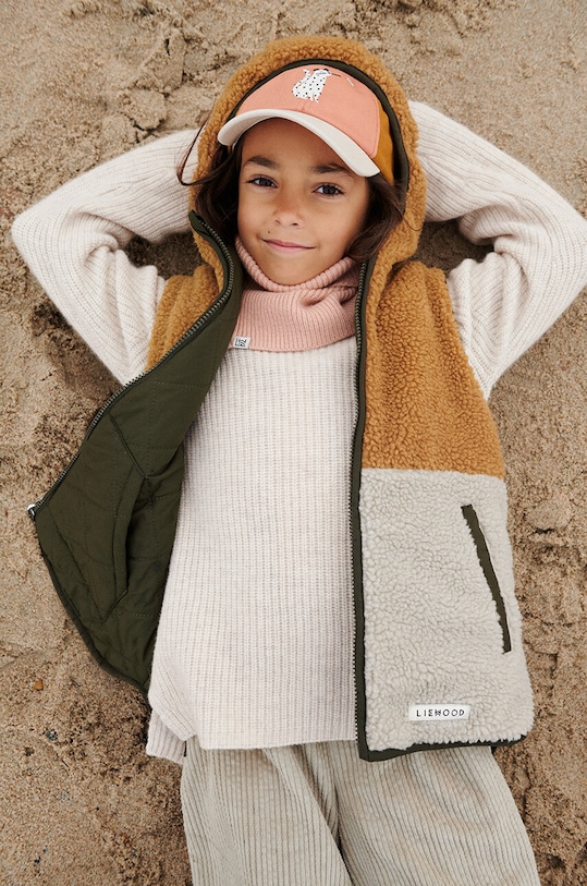 Dětská oboustranná vesta Liewood s podšívkou zelená LW17127