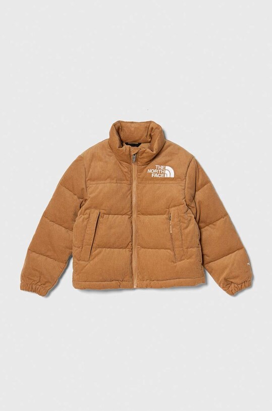 The North Face kurtka puchowa dziecięca 1996 RETRO NUPTSE JACKET bez kaptura brązowy NF0A82UD