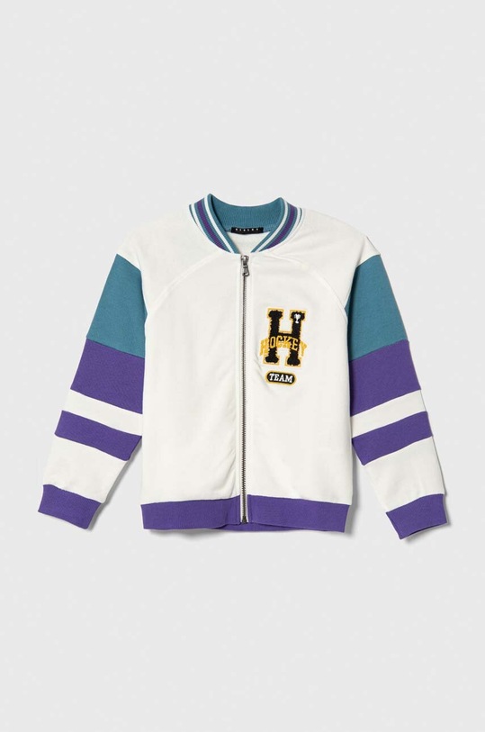 Sisley hanorac de bumbac pentru copii imprimeu bej 3J68X500R.G.SEASONAL