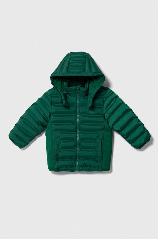 Dětská bunda United Colors of Benetton s podšívkou zelená 2KL9GN01S.P.SEASONAL