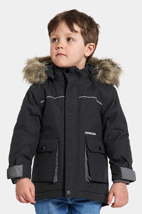 Детская зимняя куртка Didriksons KURE KIDS PARKA с утеплением чёрный 504899