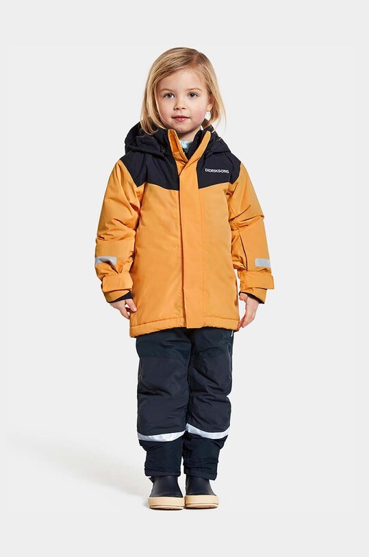 Детский зимний комбинезон Didriksons SKARE KIDS SET с утеплением жёлтый 504342