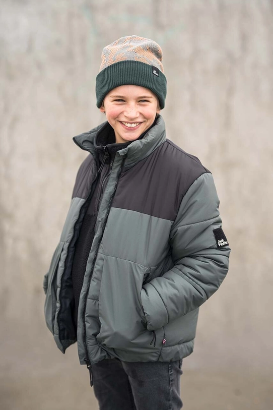 Детская куртка Jack Wolfskin TEEN INS с подкладкой зелёный 1610191