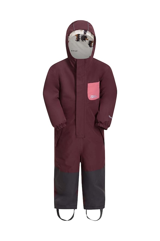 CHLAPEC Dětský overal Jack Wolfskin GLEEL 2L INS 1610361 burgundské