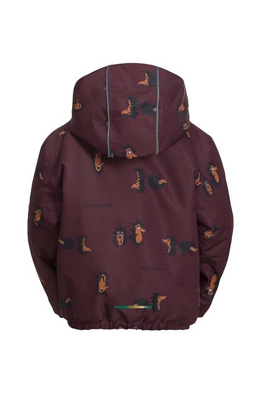 Jack Wolfskin kurtka dziecięca GLEEL 2L INS PRINT 1610381 bordowy AW23