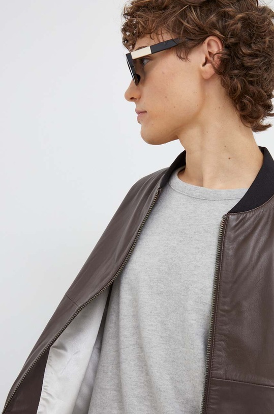 Bruuns Bazaar kurtka bomber skórzana BBM2291