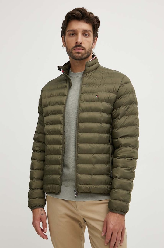 Bunda Tommy Hilfiger jemné zateplenie zelená MW0MW18763
