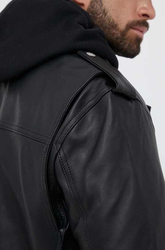 Calvin Klein Jeans geacă Ramones de piele J30J323398