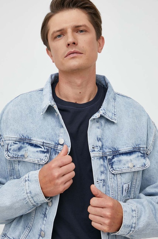 Calvin Klein Jeans kurtka jeansowa niebieski J30J323319