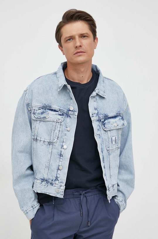 Calvin Klein Jeans kurtka jeansowa J30J323319 niebieski