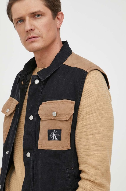 Calvin Klein Jeans bezrękawnik jeansowy czarny J30J323388