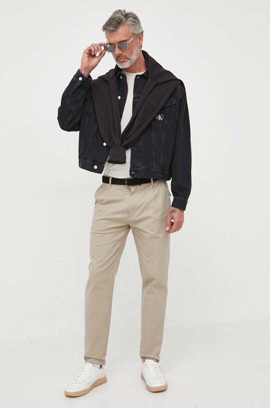 Calvin Klein Jeans kurtka jeansowa J30J324233 czarny AW23