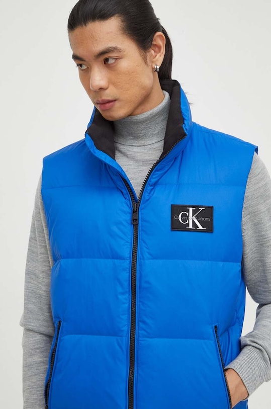 Páperová vesta Calvin Klein Jeans modrá J30J323473