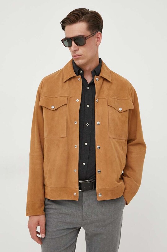 Μπουφάν BOSS 50493317 μπεζ AW23