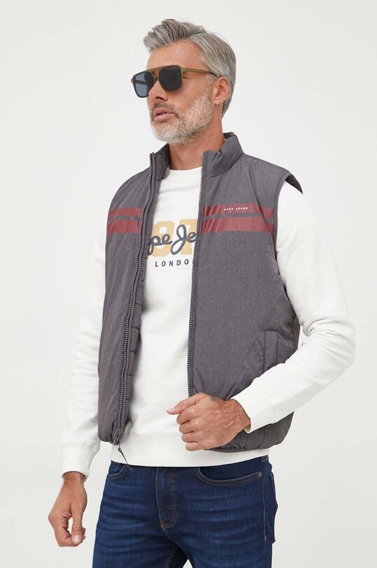 Oboustranná vesta Pepe Jeans Boswell Gillet PM402800.933 šedá
