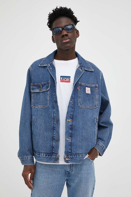 Džínová bunda Levi's bez kapuce námořnická modř A4820.0000