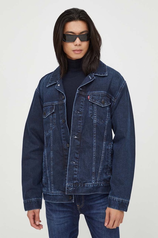 Levi's kurtka jeansowa bez kaptura granatowy A6138.0000